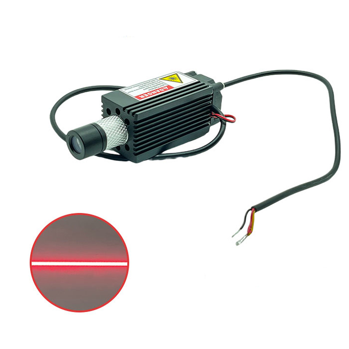 Powell Lens Laser Module 638nm 300~500mW Uniform Line Laser with TTL Modulation